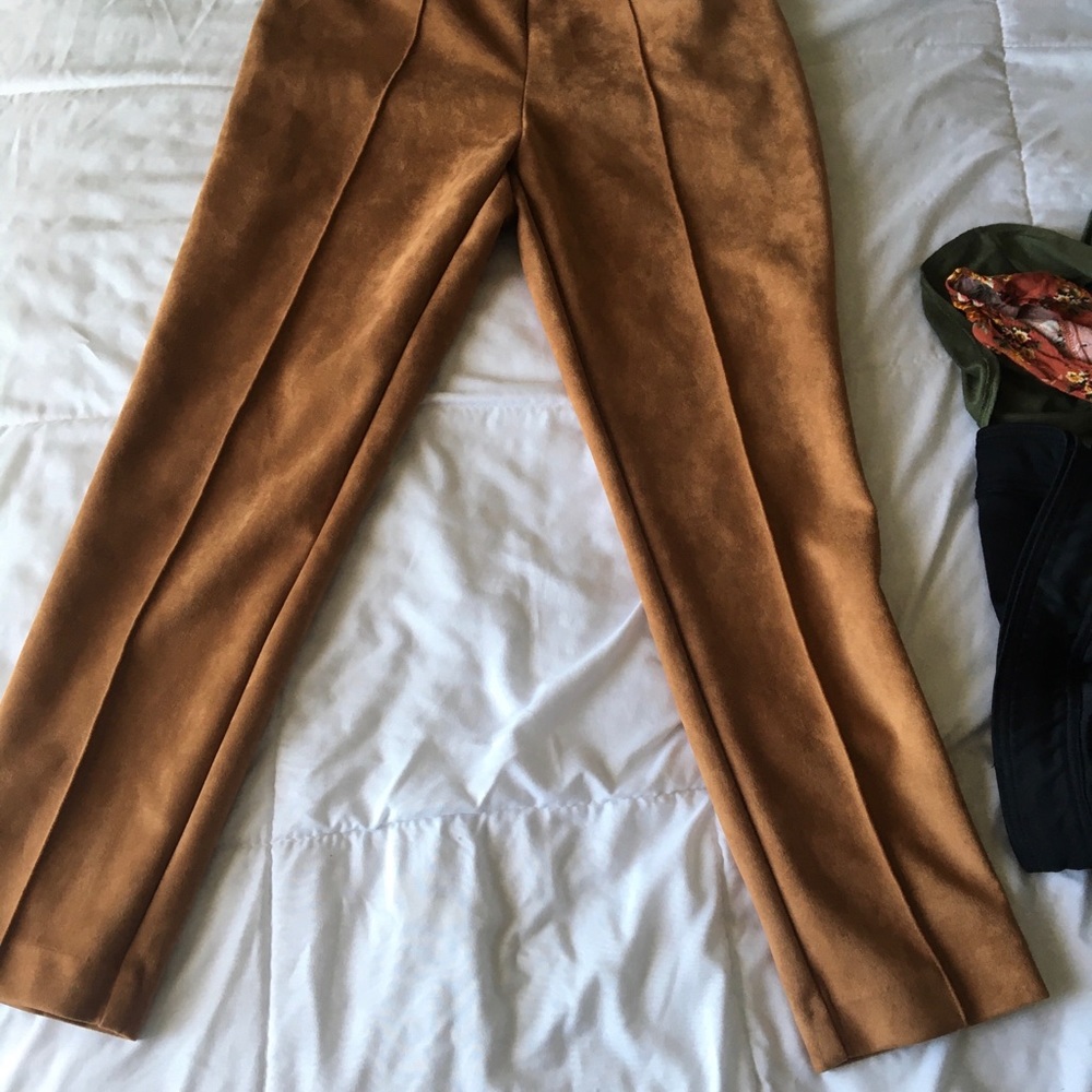 Anne Klein 70’s Tan Straight Leg Pants